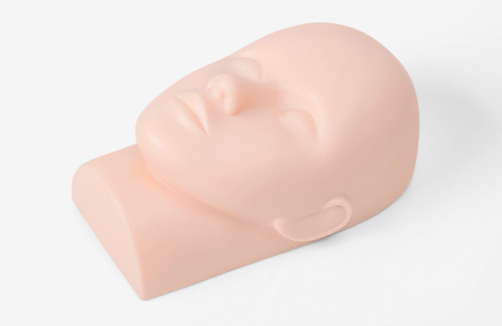 Cabeza de maniquí de silicona para práctica de extensiones de pestañas, maquillaje y formación en PMU (2 unidades)