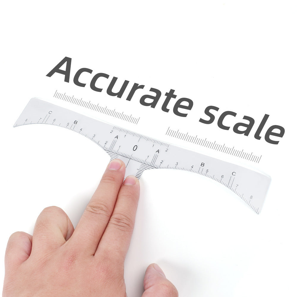 Transparent Nose Bridge Eyebrow Ruler – Professional Brow Design Tool - 25PCS