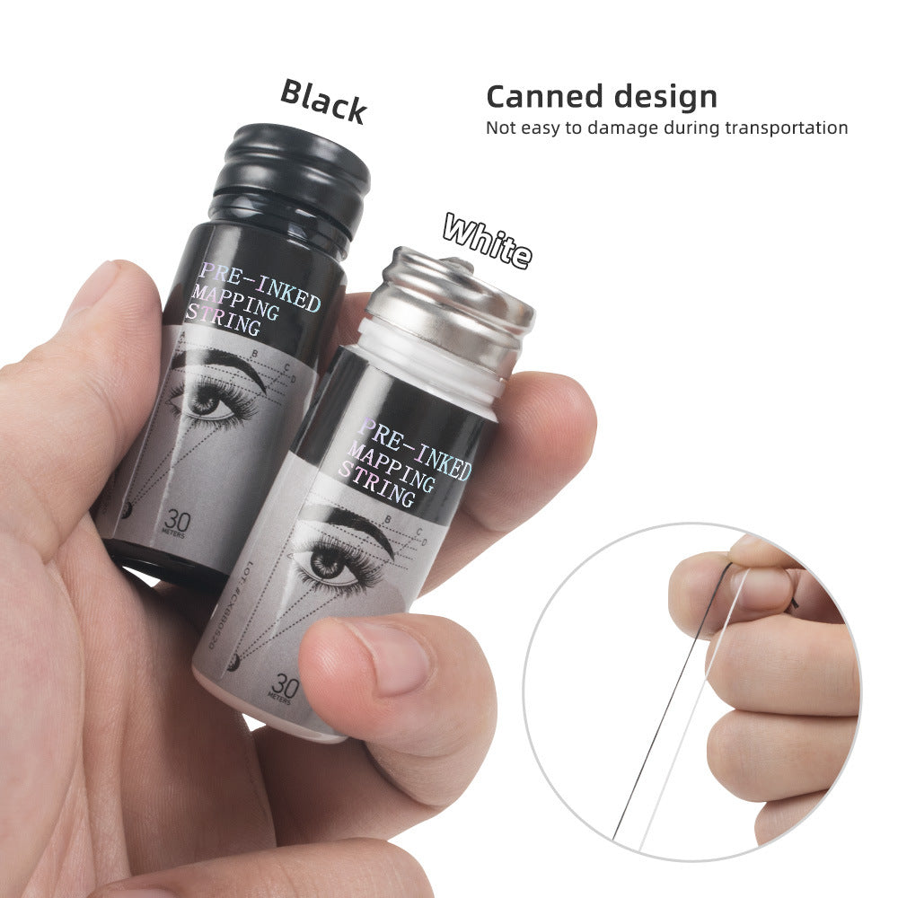 Pre-Inked Mapping String | 30 Meters | Precision Tool for PMU & Eyebrow Shaping - 3PCS