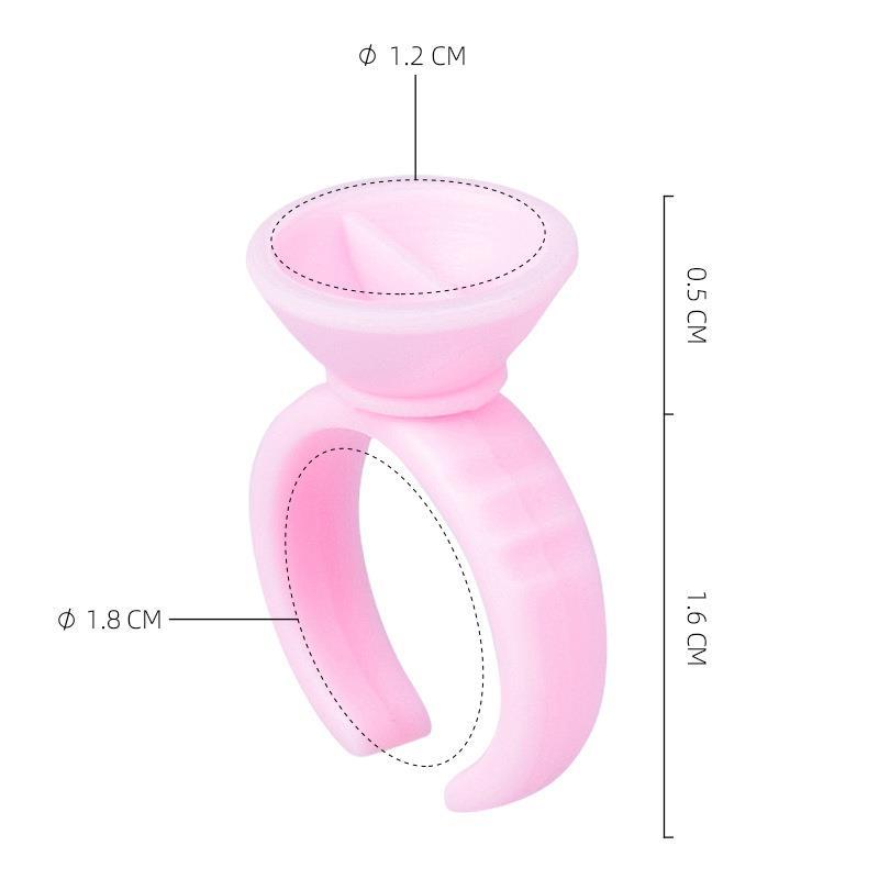 Pink Pigment Ring Cups for Permanent Makeup - 10 Bags