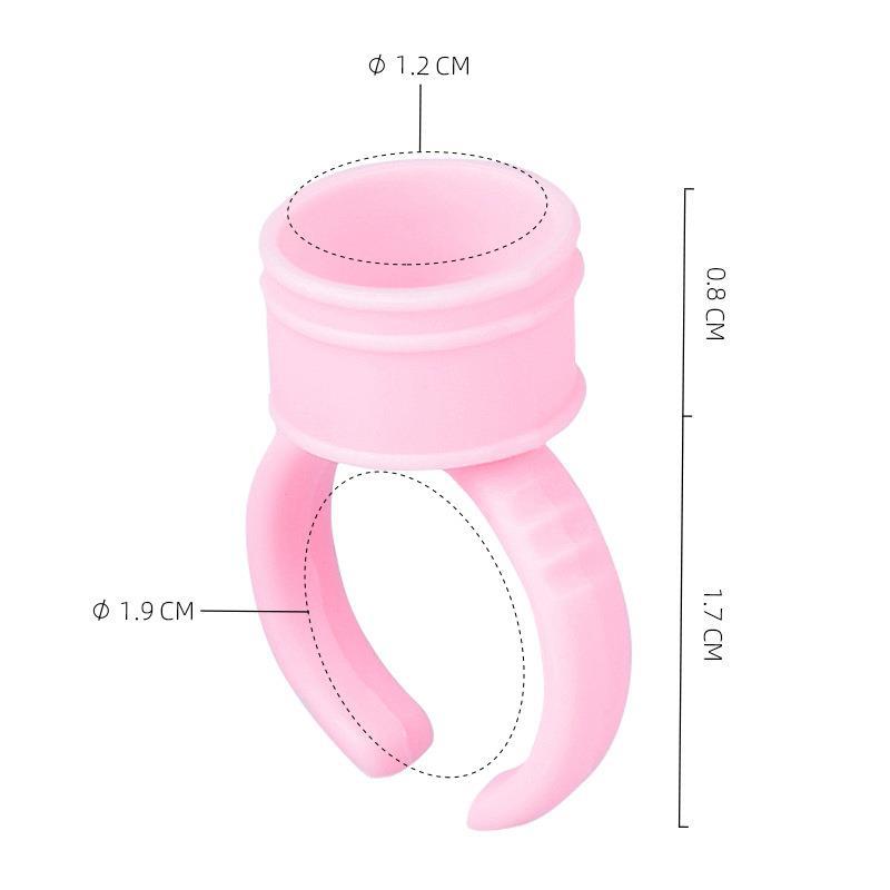 Pink Pigment Ring Cups for Permanent Makeup - 10 Bags