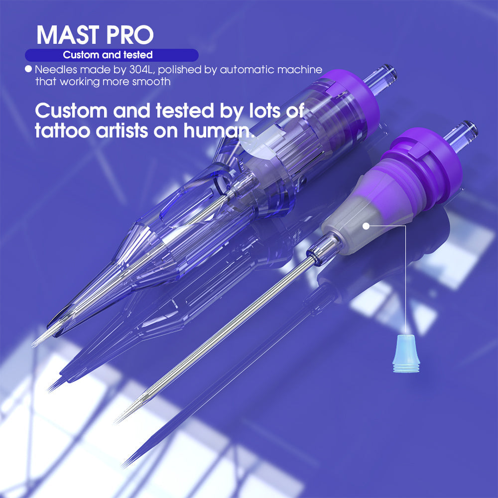 Mast Pro PMU Universal Cartridges 0.35mm Taper 5MM Round Liner - Box of 20