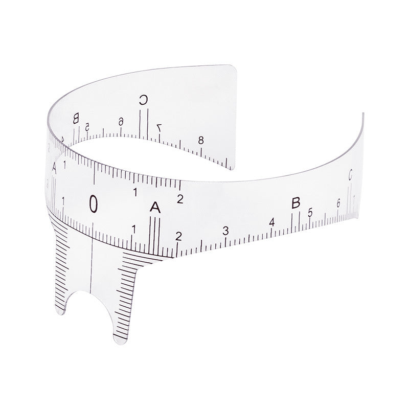 Transparent Nose Bridge Eyebrow Ruler – Professional Brow Design Tool - 25PCS