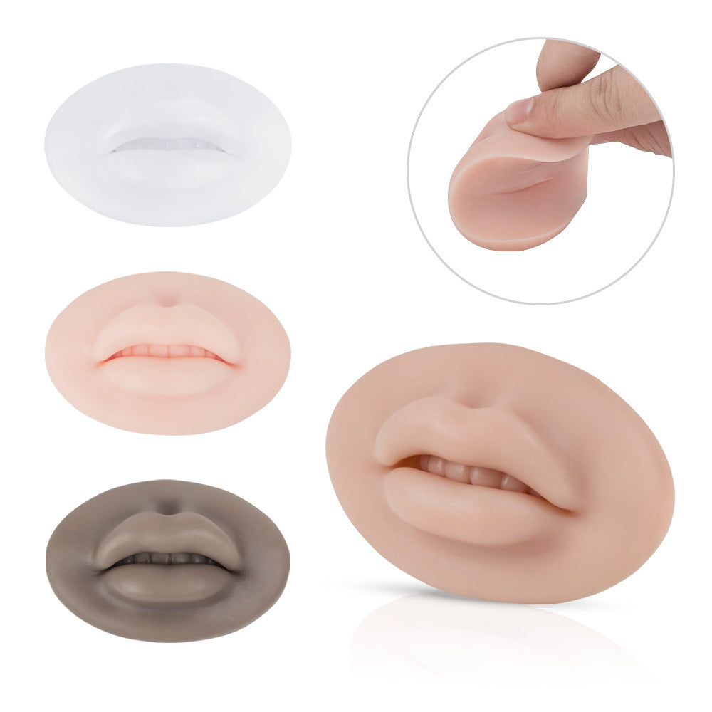 5D PMU Silicone Lip Practice Model 36G – Soft, Flexible Design for Lip Blush Training - 10PCS