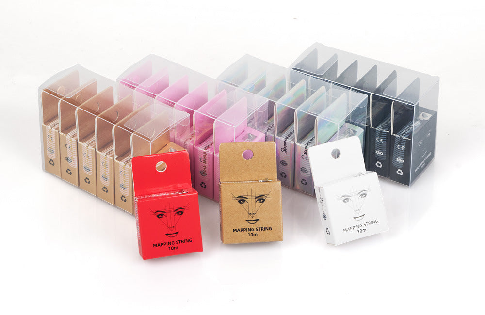 PVC 6-Box Mapping String Set – Precision Eyebrow Design & Mapping Tool - 3 Sets