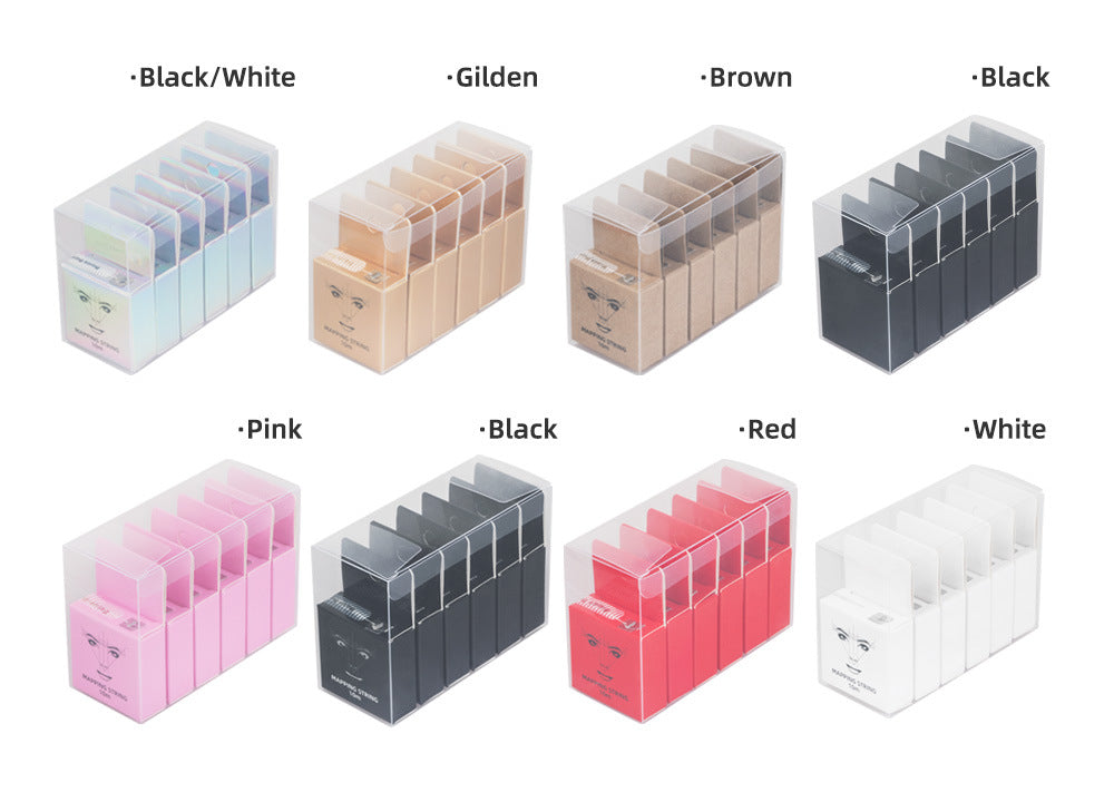 PVC 6-Box Mapping String Set – Precision Eyebrow Design & Mapping Tool - 3 Sets