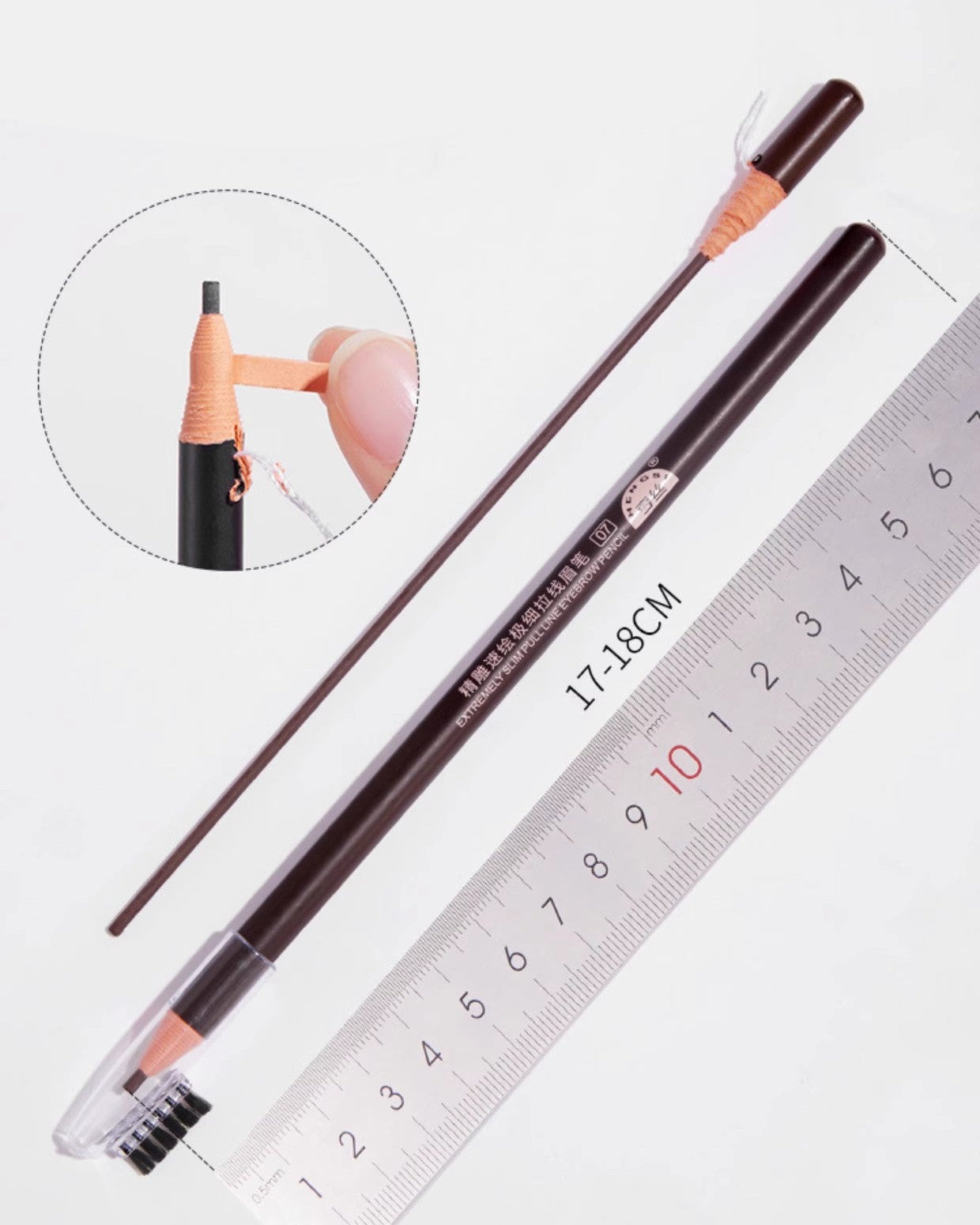 2mm Ultra-Fine Pull-String Eyebrow Pencil – Waterproof, Smudge-Proof & Long-Lasting (12PCS/BOX)