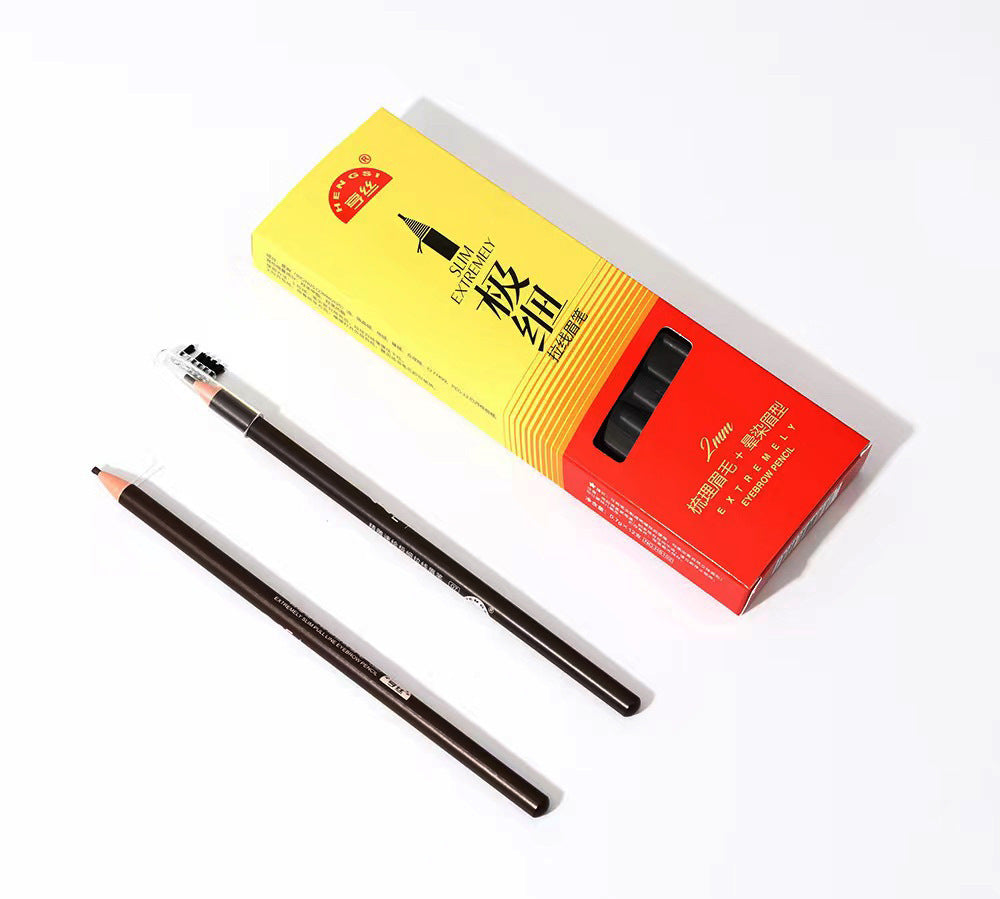 2mm Ultra-Fine Pull-String Eyebrow Pencil – Waterproof, Smudge-Proof & Long-Lasting (12PCS/BOX)