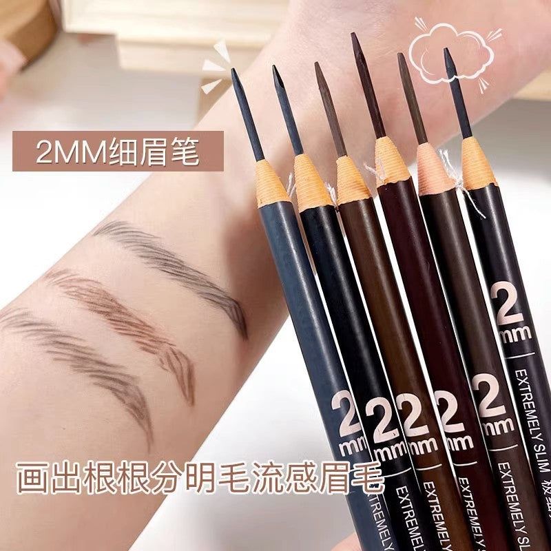 2mm Ultra-Fine Pull-String Eyebrow Pencil – Waterproof, Smudge-Proof & Long-Lasting (12PCS/BOX)