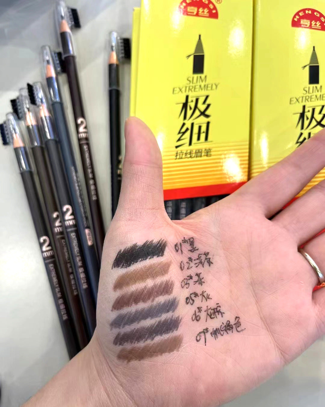 2mm Ultra-Fine Pull-String Eyebrow Pencil – Waterproof, Smudge-Proof & Long-Lasting (12PCS/BOX)