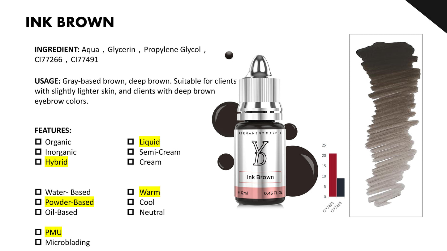 YD Powder Liquid Pigment 12ml Silver Cap – All 28 Colors