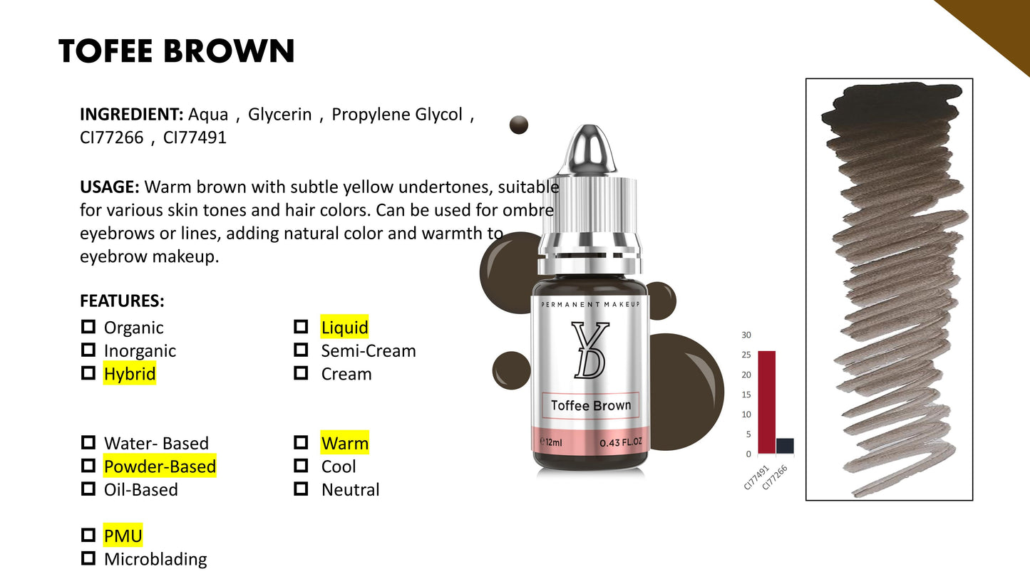 YD Powder Liquid Pigment 12ml Silver Cap – All 28 Colors