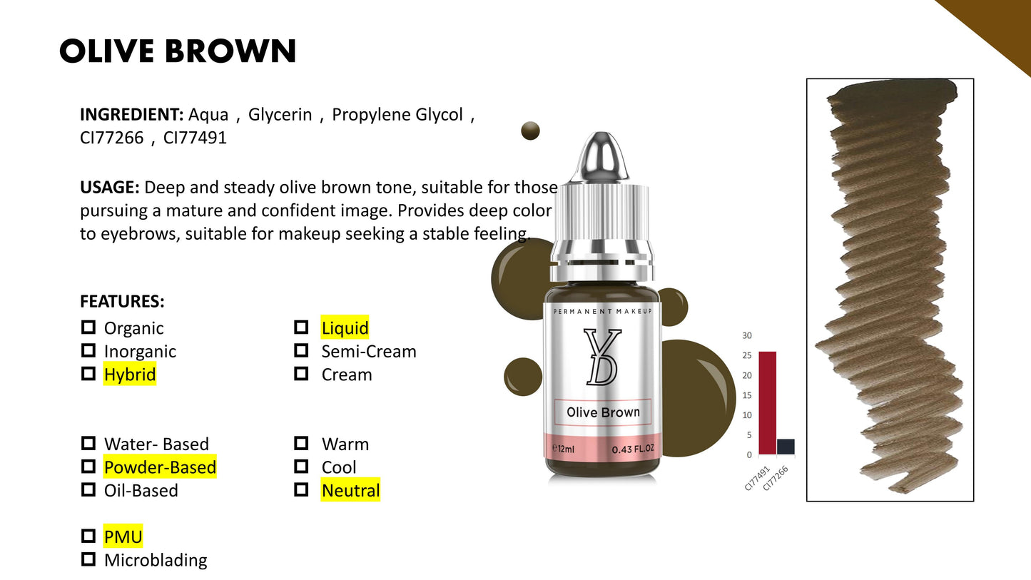 YD Powder Liquid Pigment 12ml Silver Cap – All 28 Colors