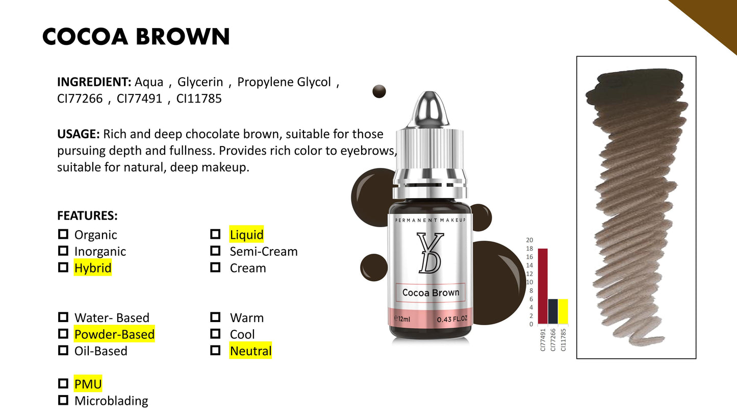 YD Powder Liquid Pigment 12ml Silver Cap – All 28 Colors