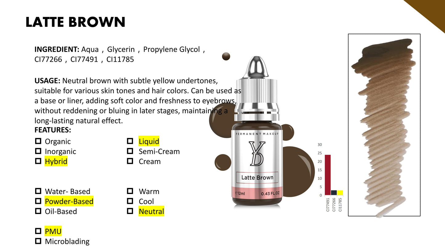 YD Powder Liquid Pigment 12ml Silver Cap – All 28 Colors