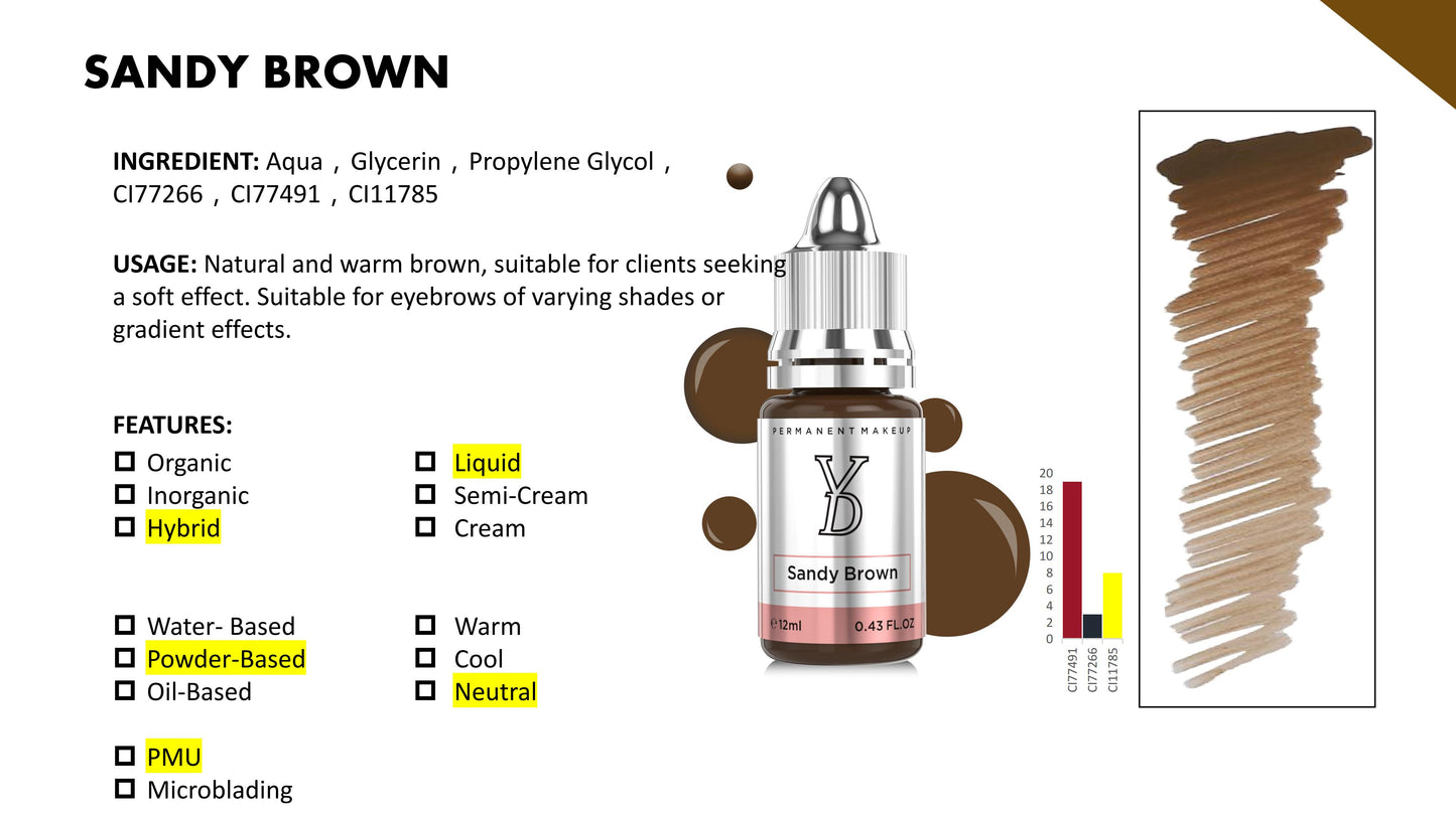 YD Powder Liquid Pigment 12ml Silver Cap – All 28 Colors