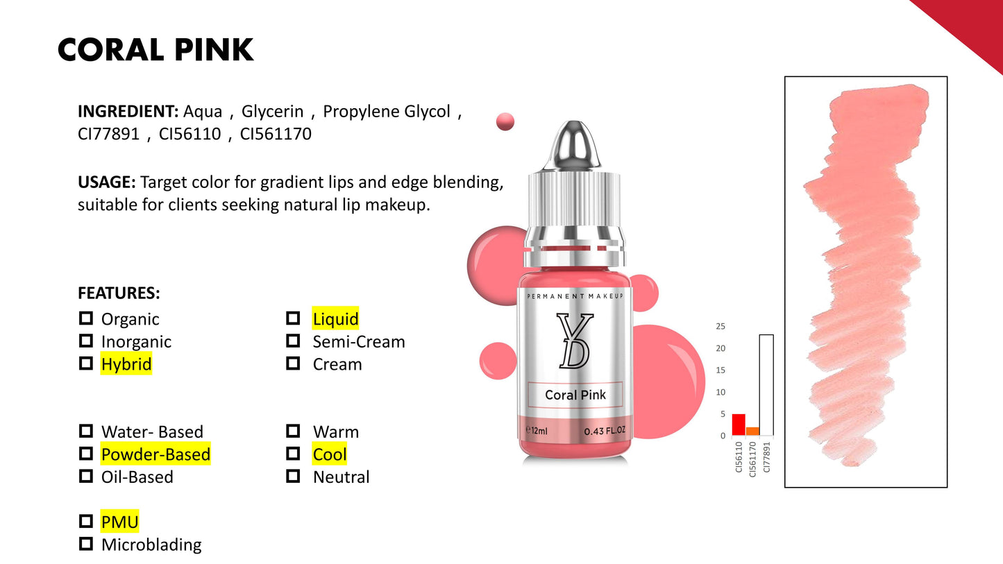 YD Powder Liquid Pigment 12ml Silver Cap – All 28 Colors