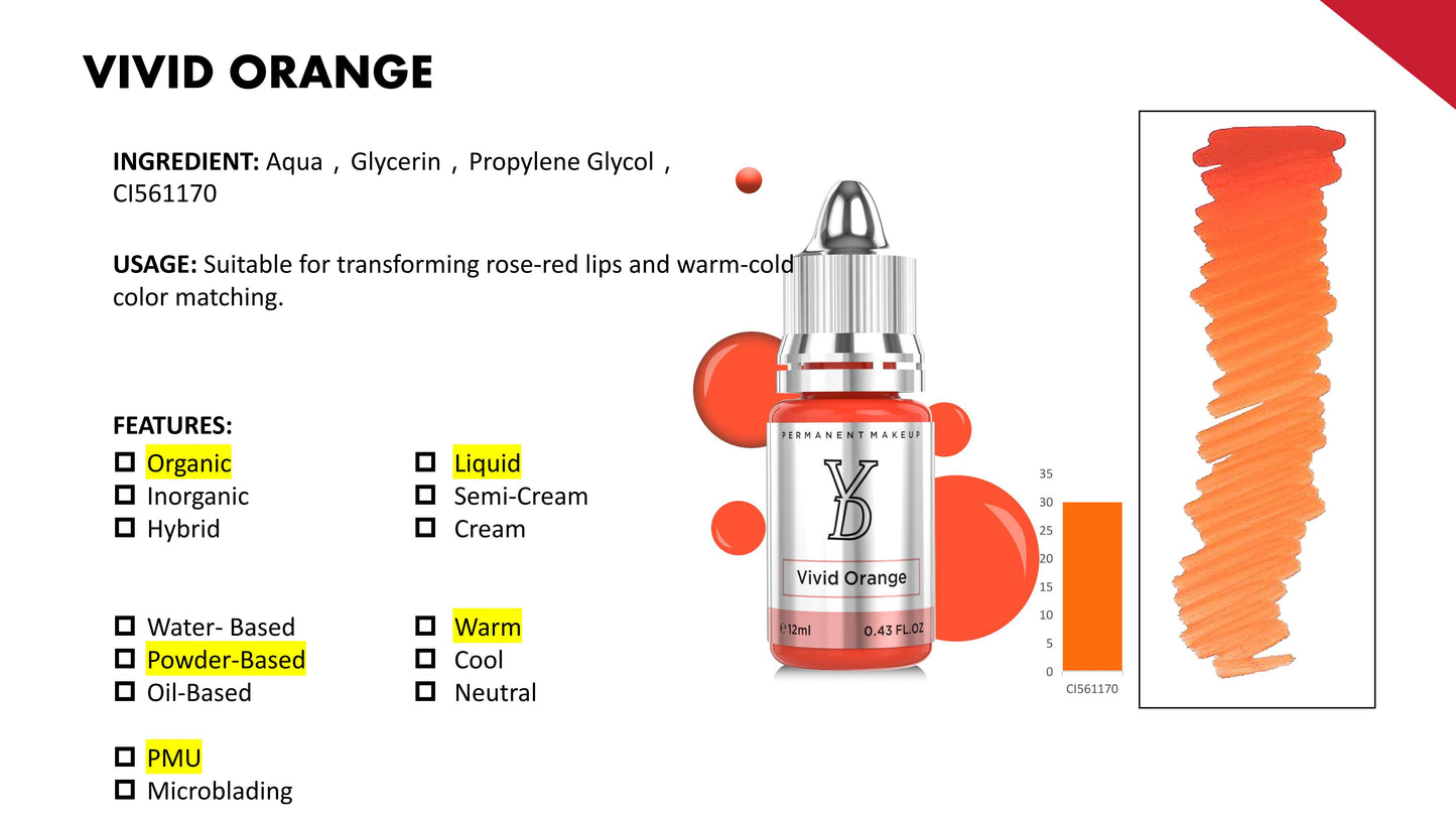 YD Powder Liquid Pigment 12ml Silver Cap – All 28 Colors