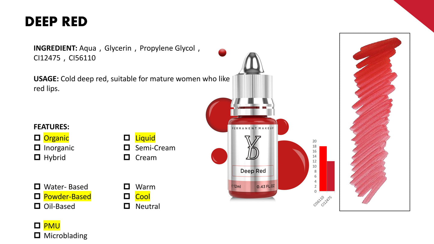 YD Powder Liquid Pigment 12ml Silver Cap – All 28 Colors