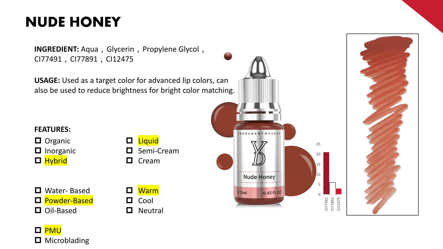 Nude Honey – Powder Hybrid Liquid PMU Pigment