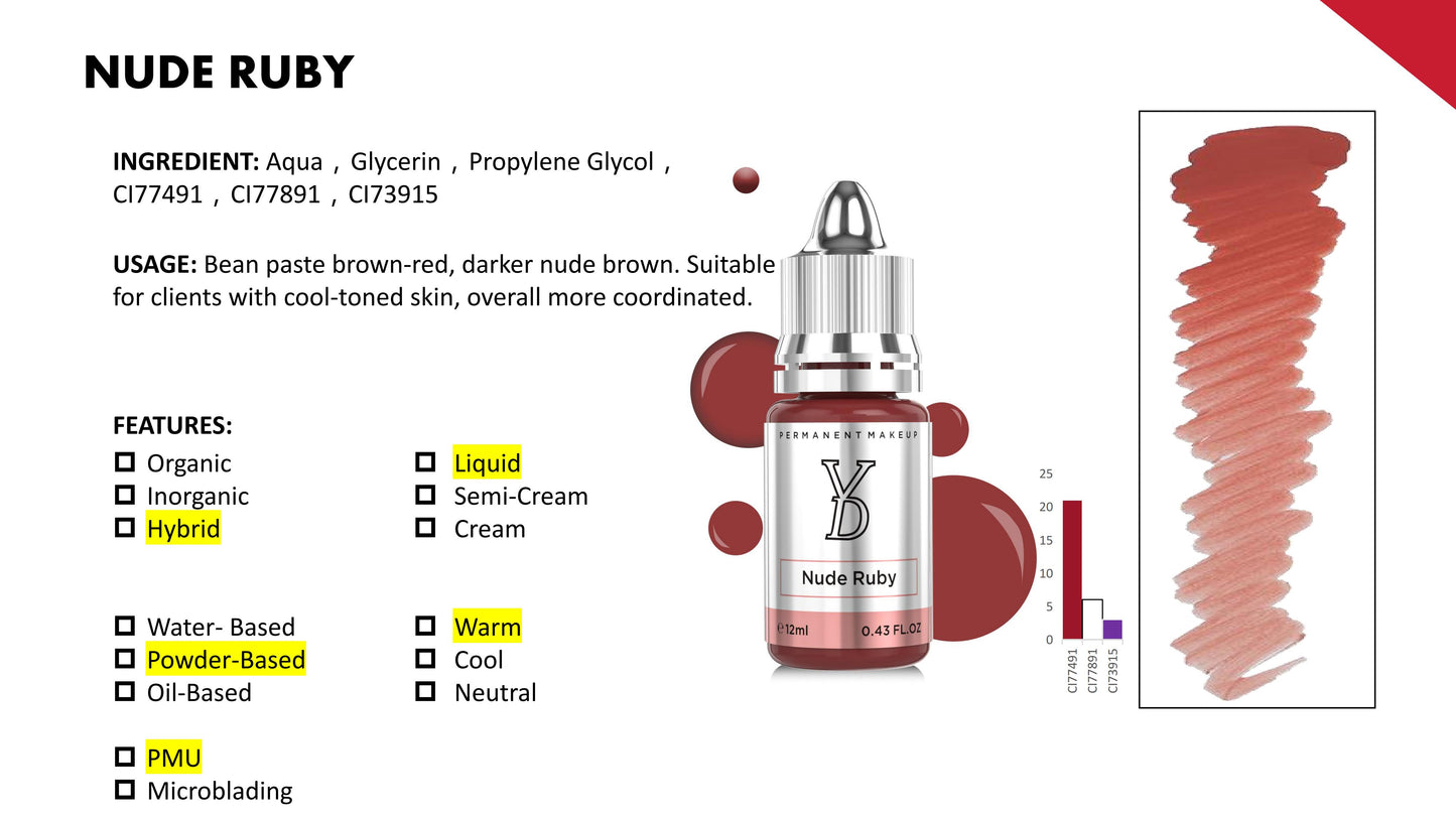 YD Powder Liquid Pigment 12ml Silver Cap – All 28 Colors