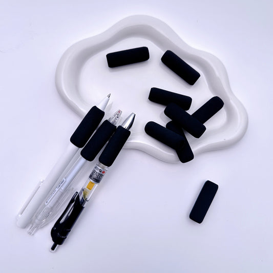 Large Black Sponge Pen Grip – Soft Comfort Sleeve for Ballpoint & Gel Pens (Ø9mm)