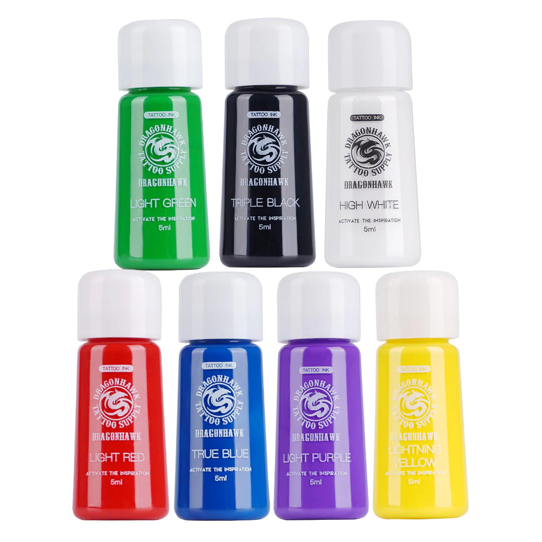 Set de tintas Dragonhawk Mixto: 7 colores (5 ml cada uno)