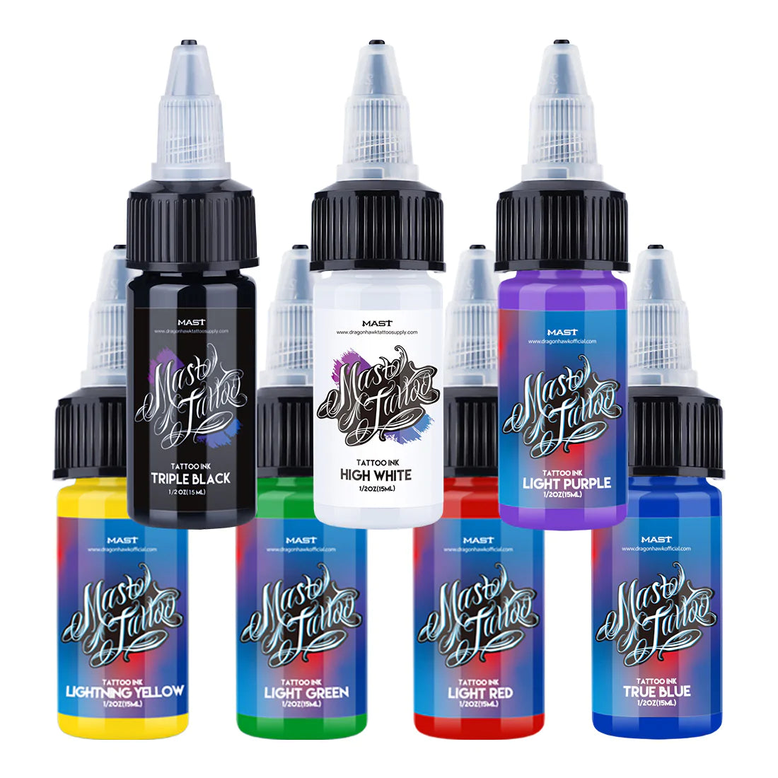 Juego de tintas Mast Ink de colores mixtos, 0.5 oz (7 colores)