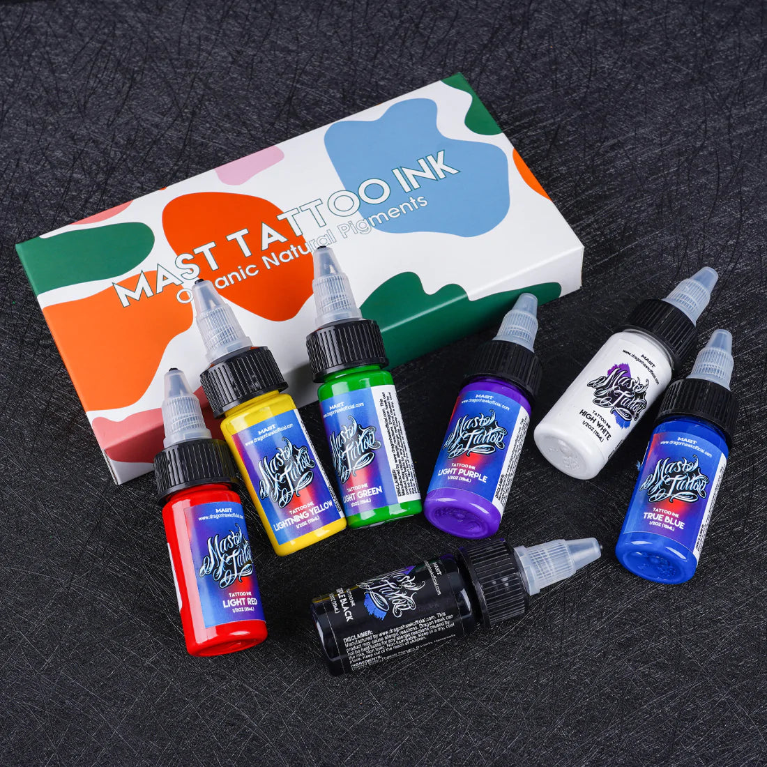 Juego de tintas Mast Ink de colores mixtos, 0.5 oz (7 colores)