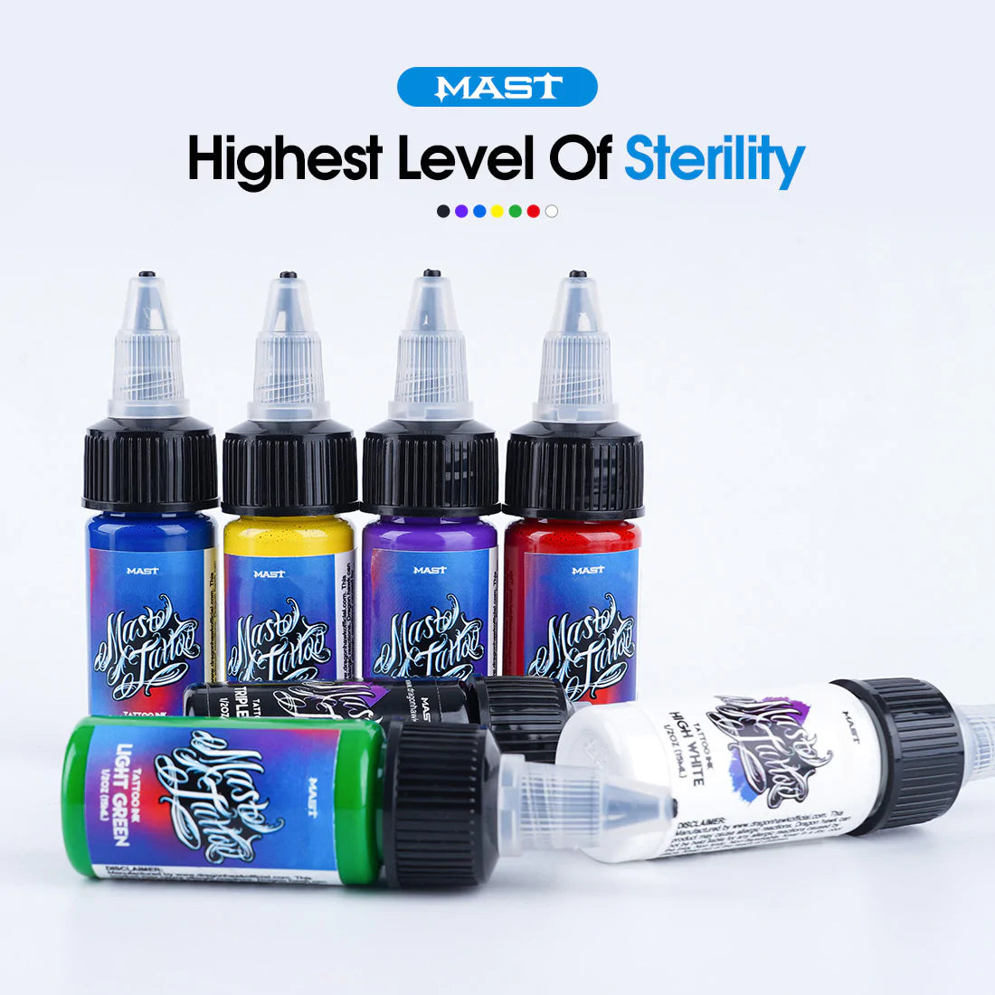 Juego de tintas Mast Ink de colores mixtos, 0.5 oz (7 colores)