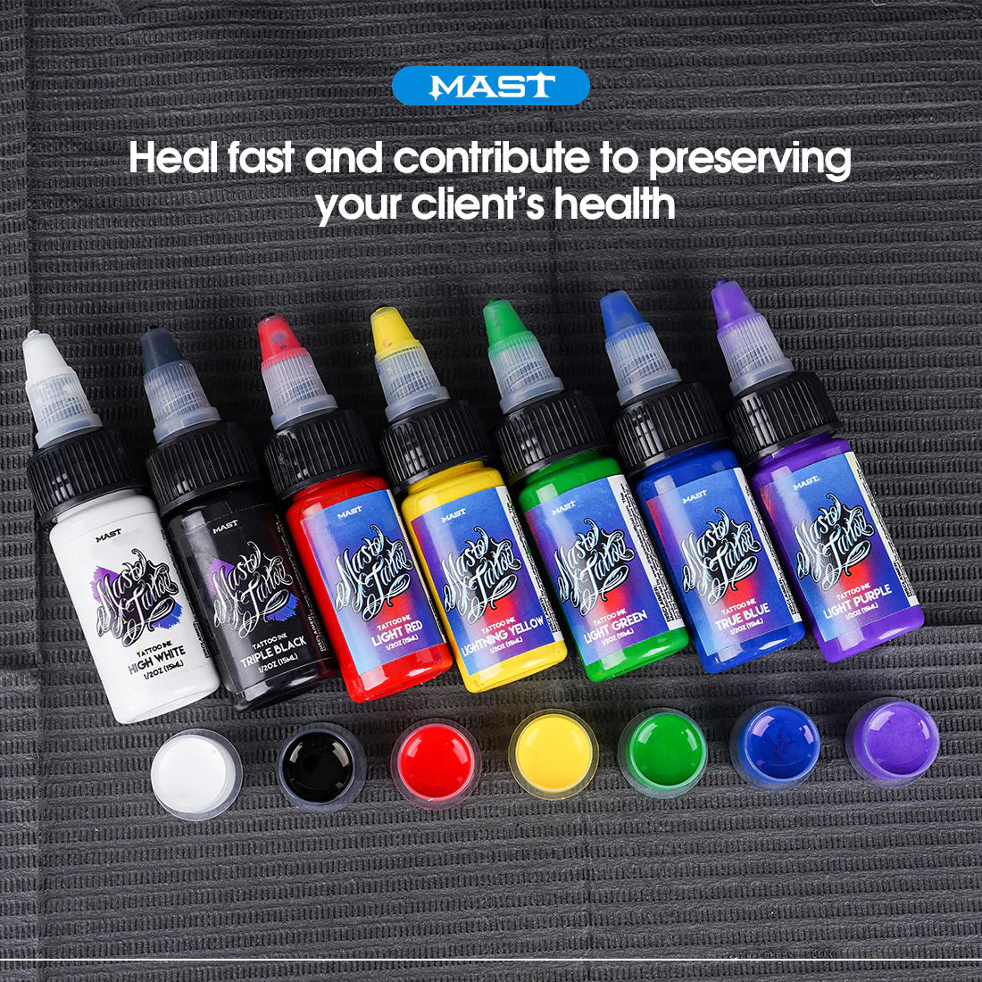 Juego de tintas Mast Ink de colores mixtos, 0.5 oz (7 colores)