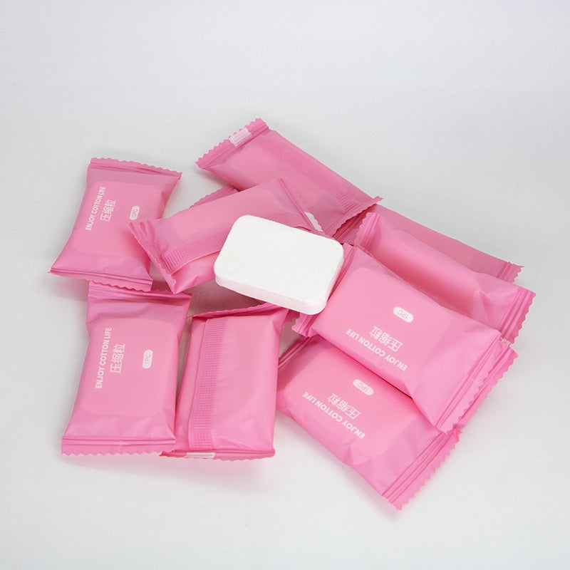 Premium Compressed Cotton Pads for PMU and Skincare