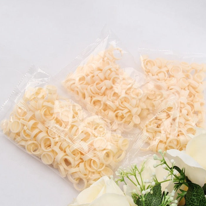 Soft Silicone Pigment and Glue Ring Cups - 10 BAGS