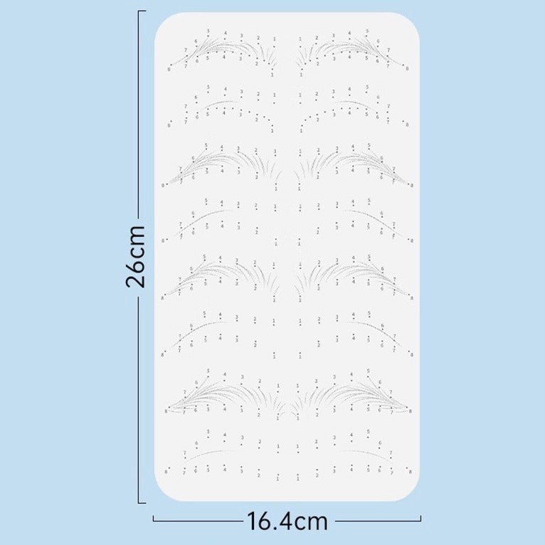 Pre-Printed Hairstroke Eyebrow Silicone Practice Skin 10PCS