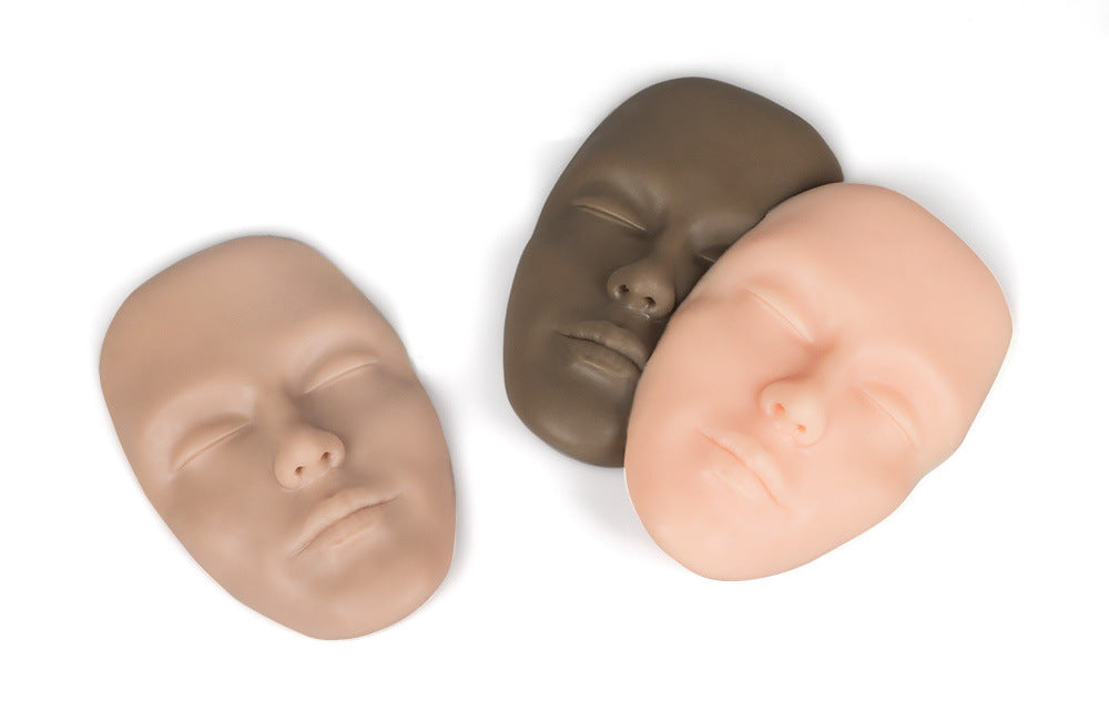 Cara de práctica de silicona 3D para PMU y entrenamiento de maquillaje - 3 piezas