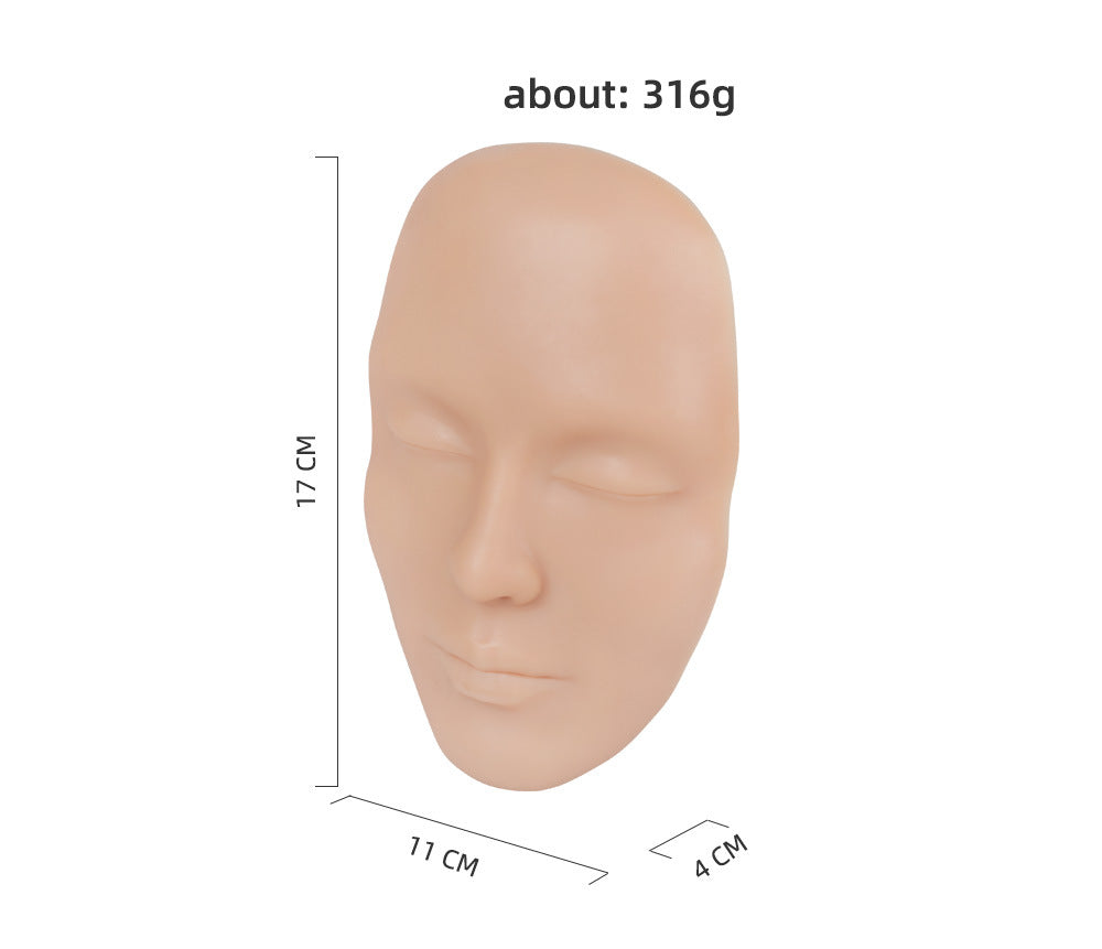 Cara de práctica de silicona 3D para PMU y entrenamiento de maquillaje - 3 piezas