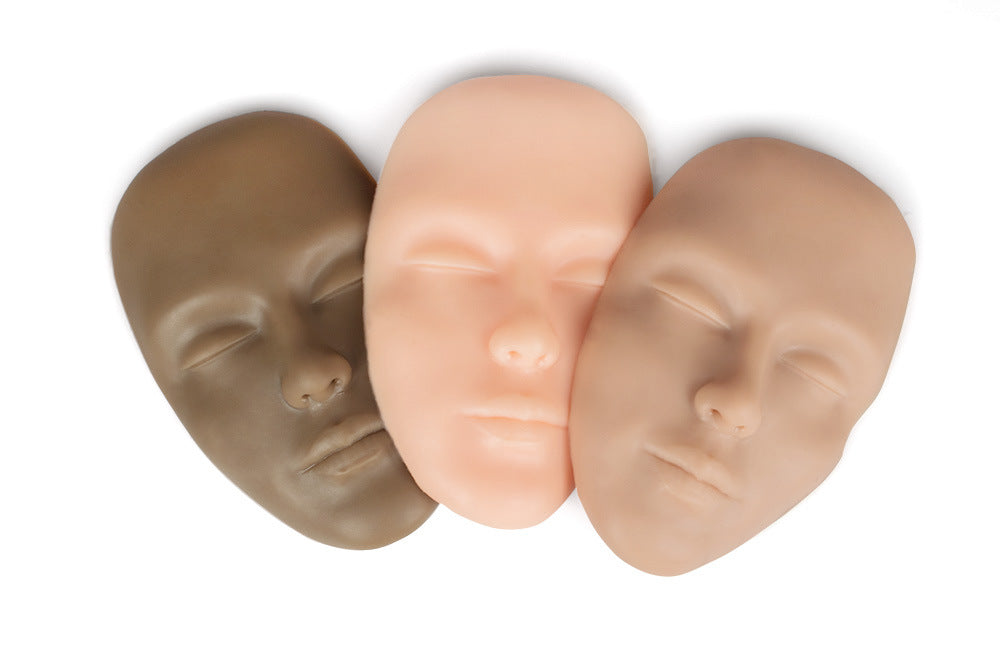 Cara de práctica de silicona 3D para PMU y entrenamiento de maquillaje - 3 piezas