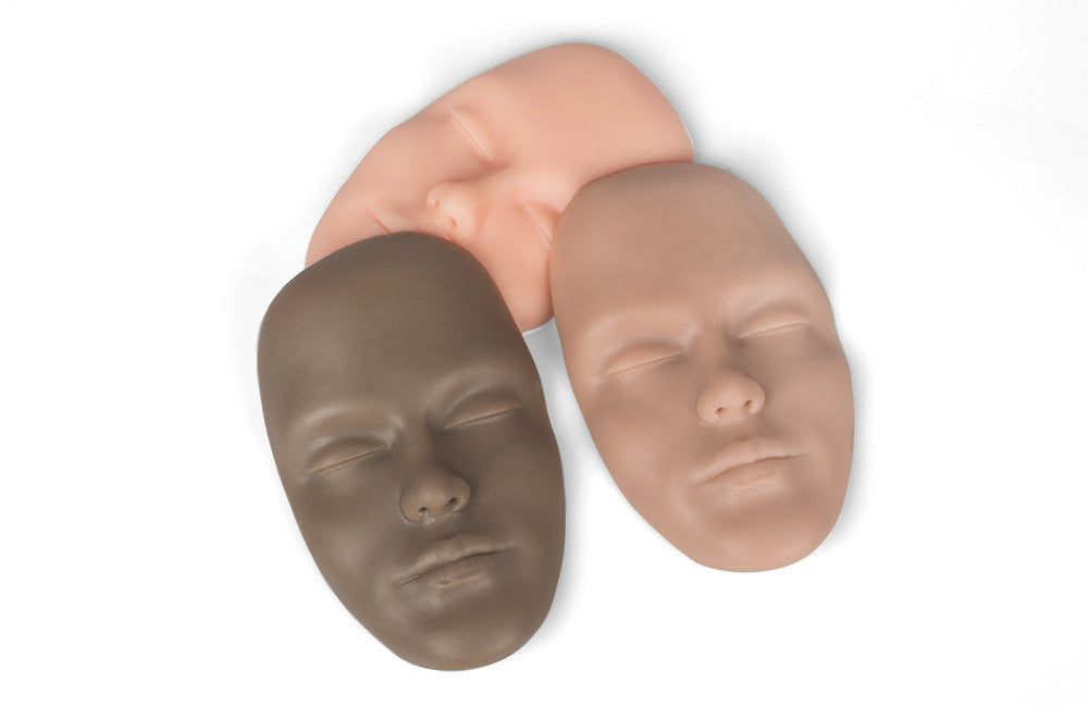 Cara de práctica de silicona 3D para PMU y entrenamiento de maquillaje - 3 piezas