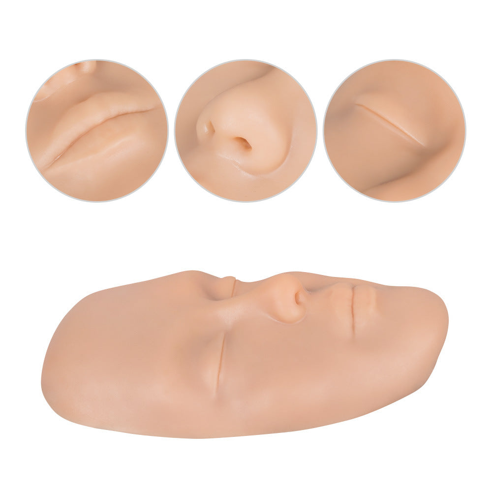 Cara de práctica de silicona 3D para PMU y entrenamiento de maquillaje - 3 piezas