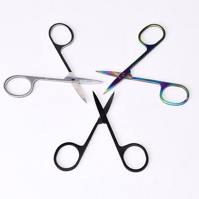 Stainless Steel Beauty Scissors – Eyebrow & Eyelash Trimming Tool - 10PCS
