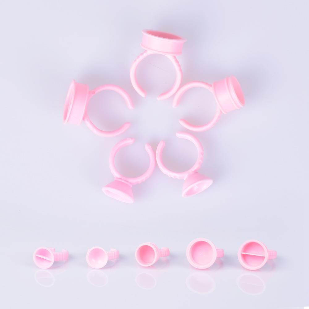 Pink Pigment Ring Cups for Permanent Makeup - 10 Bags