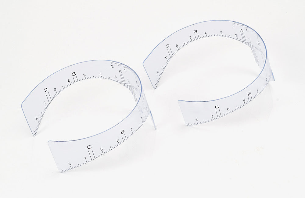Transparent Nose Bridge Eyebrow Ruler – Professional Brow Design Tool - 25PCS