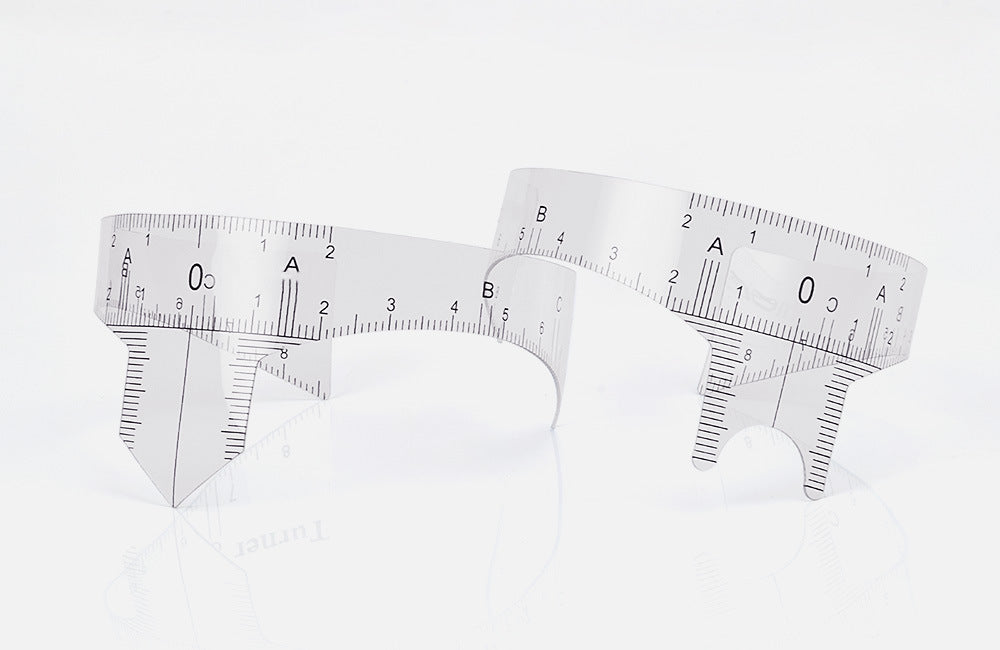 Transparent Nose Bridge Eyebrow Ruler – Professional Brow Design Tool - 25PCS