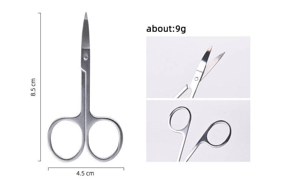 Stainless Steel Beauty Scissors – Eyebrow & Eyelash Trimming Tool - 10PCS