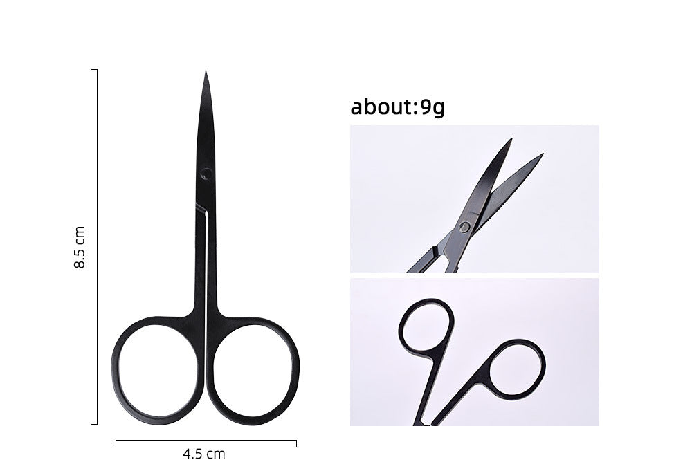 Stainless Steel Beauty Scissors – Eyebrow & Eyelash Trimming Tool - 10PCS