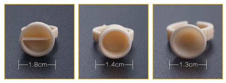 Soft Silicone Pigment and Glue Ring Cups - 10 BAGS