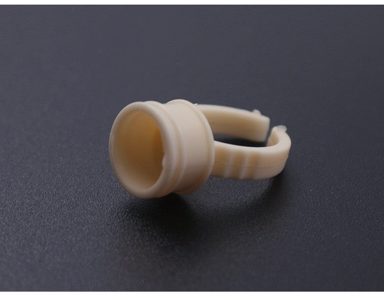 Soft Silicone Pigment and Glue Ring Cups - 10 BAGS