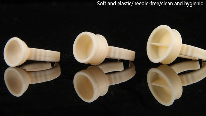 Soft Silicone Pigment and Glue Ring Cups - 10 BAGS