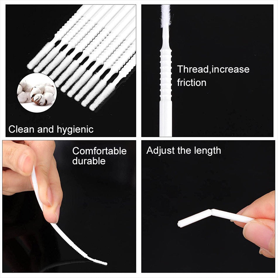 Premium Disposable Eyelash & Microblading Cleaning Swabs - 10 Packs