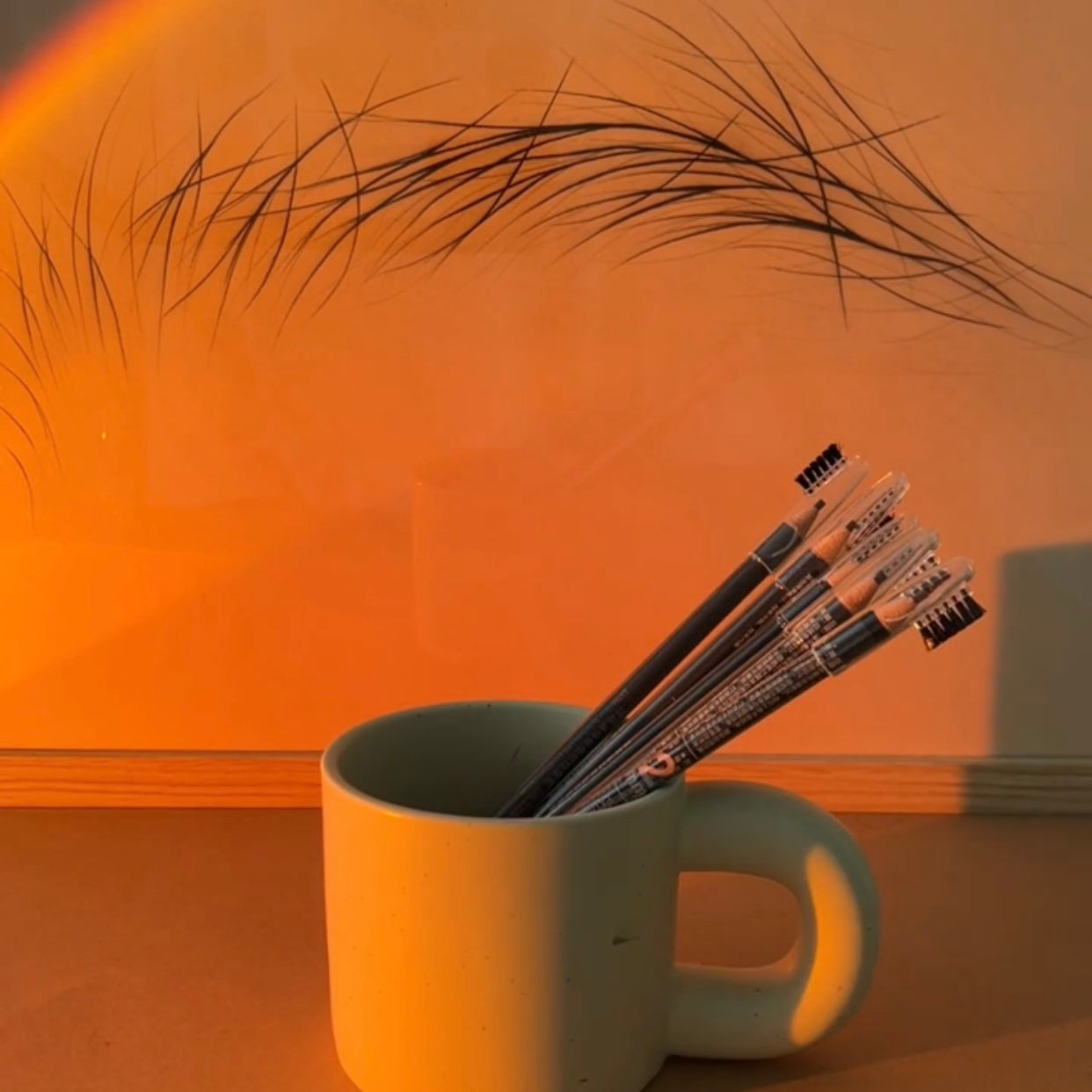 Black Color Permanent Makeup Microblading Hairstroke 2mm Extremely Slim Eyebrow Pencil